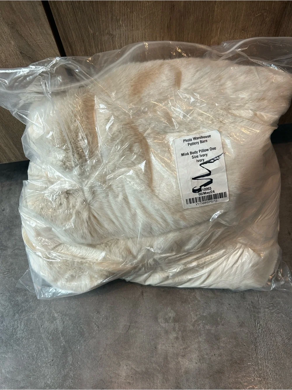 POTTERY BARN Mink Body Pillow Cover Ivory NWOT RARE